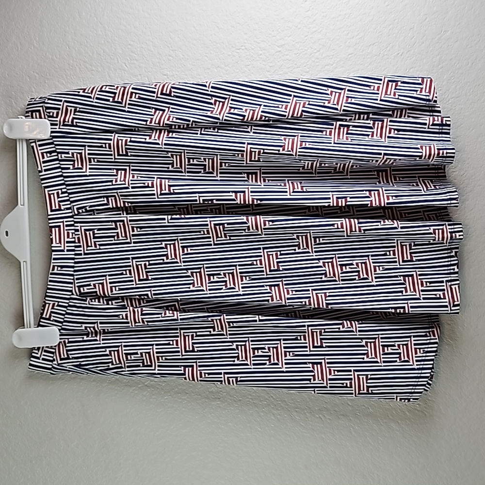 LuLaRoe Women's Madison Red White Blue Americana Stars/Stripes Pockets Skirt 2XL